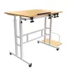 Tavolino mobile per laptop Maclean, bianco, 80x60cm, max 50kg, altezza regolabile 67-115cm, MC-124 W