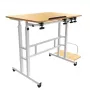 Tavolino mobile per laptop Maclean, bianco, 80x60cm, max 50kg, altezza regolabile 67-115cm, MC-124 W