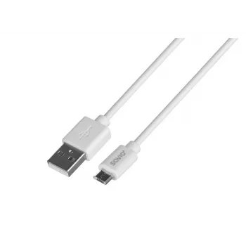 Cavo USB SAVIO CL-123 USB 2.0, USB A a Micro-USB B, 1 m, bianco