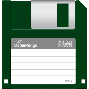 Floppy disk MediaRange MR200 3,5 pollici 1,44 MB confezione da 10, rosso e giallo