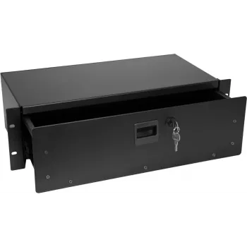 Cassetto rack Omnitronic SN-3 3U con serratura — cassetto rack 3U da incasso Omnitronic