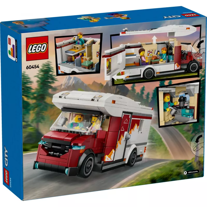 Giocattolo da costruzione LEGO City Camper avventura 60454, 385 pezzi, altezza 80 mm, per bambini da 6 anni