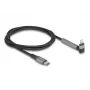 Cavo di ricarica e dati USB Type-C su Lightning con connettore angolare e funzione stand, DELOCK 1,5 m, 9 V 3 A (MFi)
