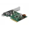 DeLOCK 90299 Scheda PCIe x4, 1x USB Type-C + 1x USB Type-A, USB 3.2 Gen 2 (10 Gbps)