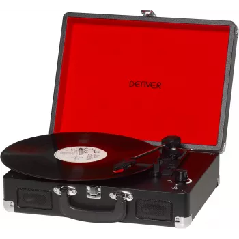Giradischi USB Denver VPL-120 con altoparlanti integrati, nero