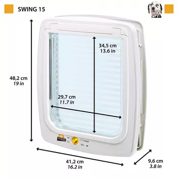FERPLAST Swing 15 - grande porta per cani, bianco