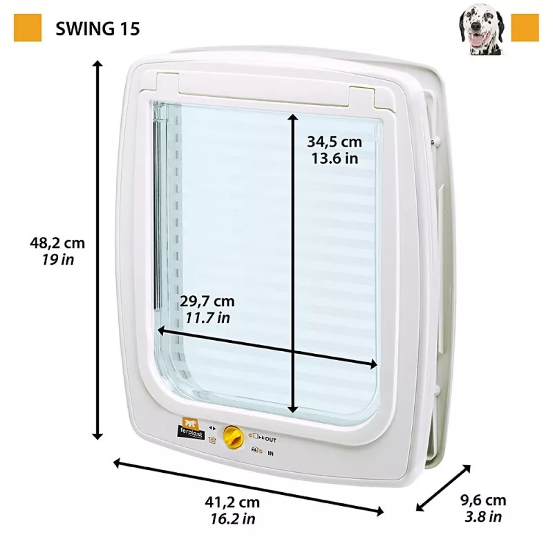 FERPLAST Swing 15 - grande porta per cani, bianco