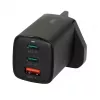 iBOX C-65 nero, caricabatterie universale GaN 65 W con spina UK