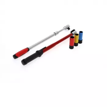 Set di attrezzi per cambio ruota Gedore R69003000 — assortimento di chiavi dinamometriche da 5 pezzi, nero/rosso
