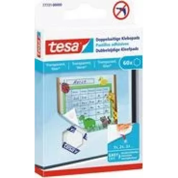 Cuscinetti adesivi double-face Tesa 77731-00000-01 — confezione da 60, cuscinetti di montaggio rimovibili