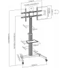 ART S-11 supporto TV LCD/LED mobile 37-86 pollici 50 kg