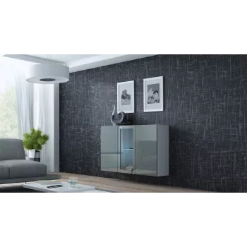 Cama Sideboard VIGO 90/120/38 bianco/grigio lucido