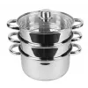 Cuocivapore elettrico Maestro MR-2900-18 1500 W vapore verticale, pentola 18 cm, 2 l, acciaio inox & vetro, adatto all'induzione