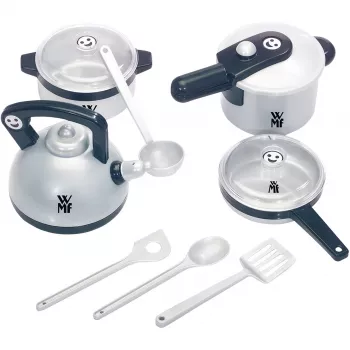 Set di pentole Theo Klein WMF 9430 nero argento