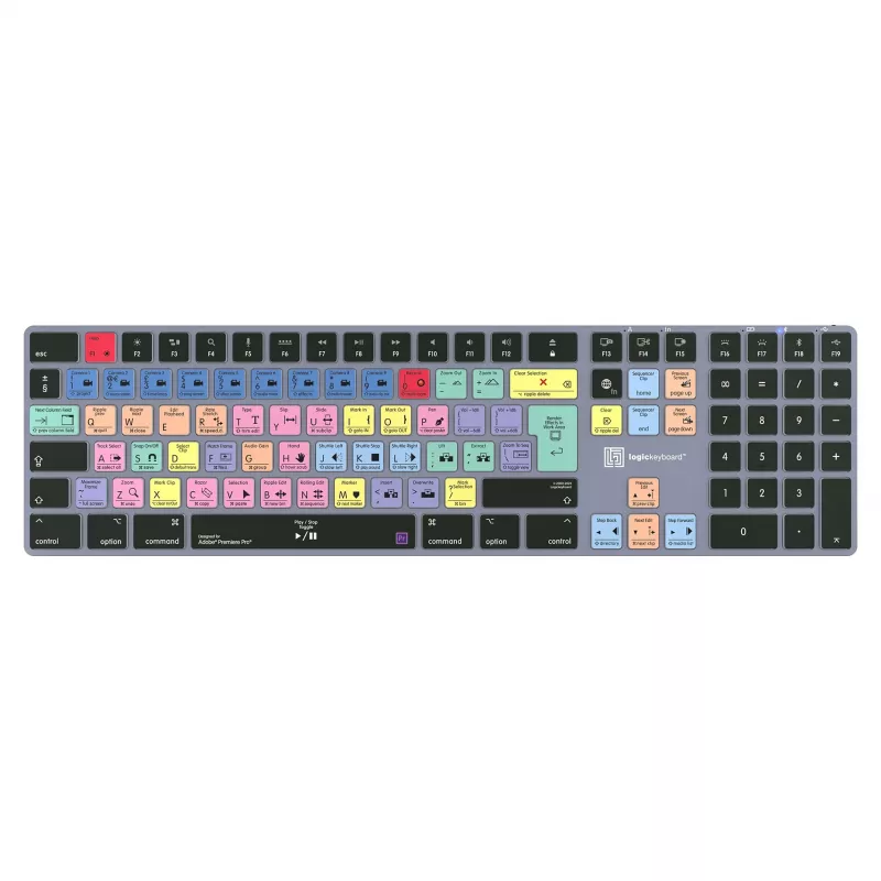 Tastiera LogicKeyboard Titan DE Mac per Adobe Premiere Pro CC — layout tedesco