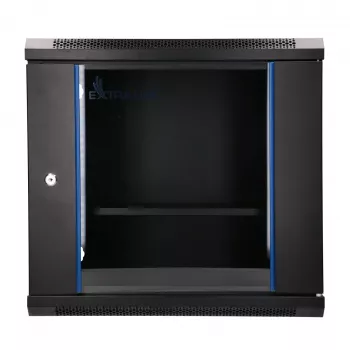 EXTRALINK LITE 9U 530X400 armadio rack a parete nero con ripiano