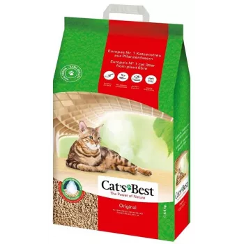 Lettiera per gatti cat'sbest Eco Plus 20 L (legno, biodegradabile) 8,6 kg, ad alto assorbimento, neutralizza gli odori