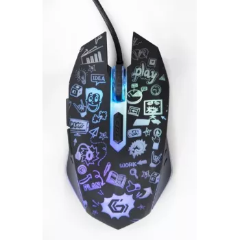 Mouse USB ottico nero/MUS-6B-GRAFIX-01 Gembird