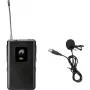 Microfono lavalier Omnitronic UHF-E Serie 828,6 MHz, microfono a spilla, capsula sferica