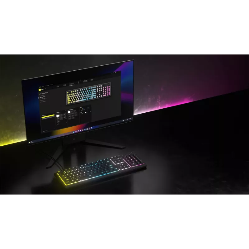 Corsair K55 CORE RGB Tastiera Gaming USB QWERTZ Tedesco Nero