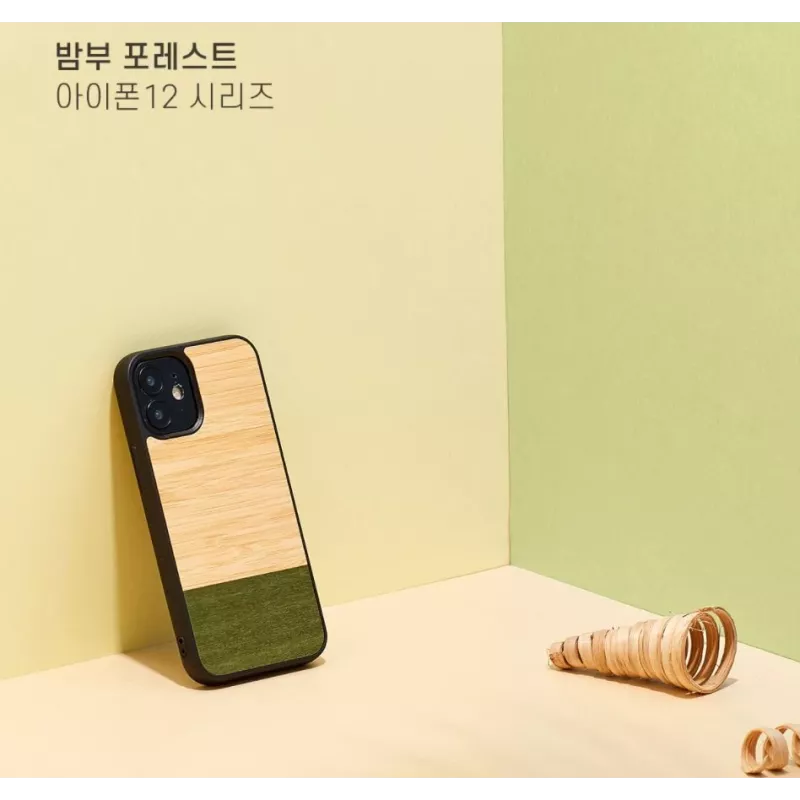 Custodia per cellulare Man and Wood per iPhone 12 mini – Bambuswald nero