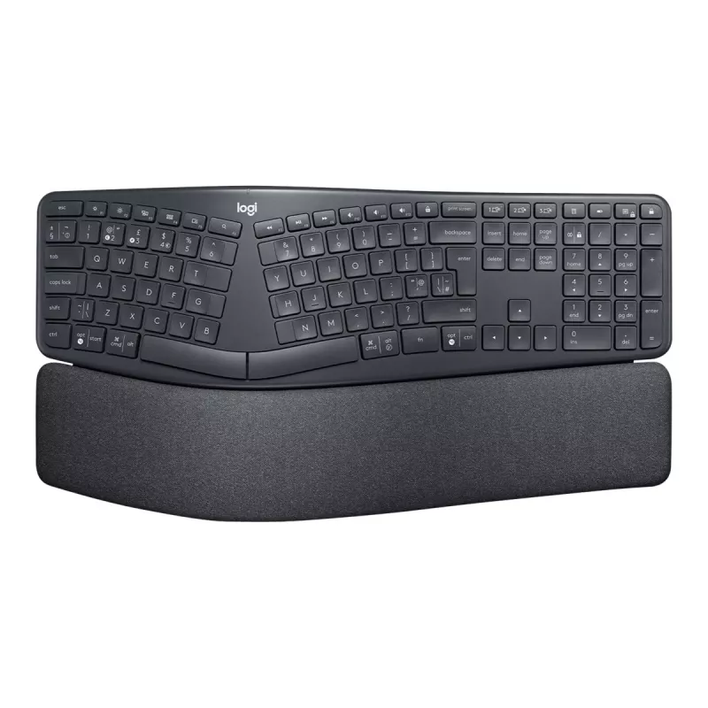 Logitech ERGO K860 - tastiera - wireless - 2,4 GHz, Bluetooth 5.0 - QWERTY - GB - grafite