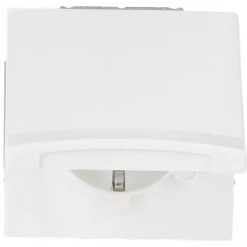 Inserto presa Schuko da parete con coperchio a ribalta, busch jaeger 20EUGK-34-101, incasso, adatto a tutte le condizioni atmosferiche, bianco alpino