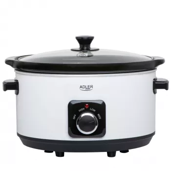 Adler AD 6413r Slow Cooker, 5,8L, bianco