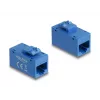 Delock 90642 modulo Keystone RJ45 femmina a RJ45 femmina, Cat.6A UTP, blu