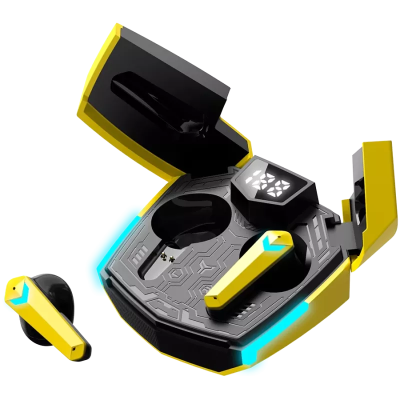 Canyon GTWS-2 Cuffie Wireless Ohrhaken Gaming USB Type-C Bluetooth Dock di ricarica Giallo (CND-GTWS2Y)