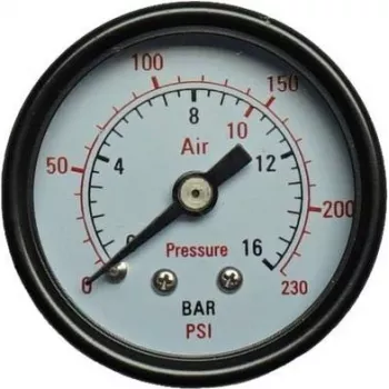 Manometro Aerotec modello 9415451 — filettatura esterna da 1/4 di pollice