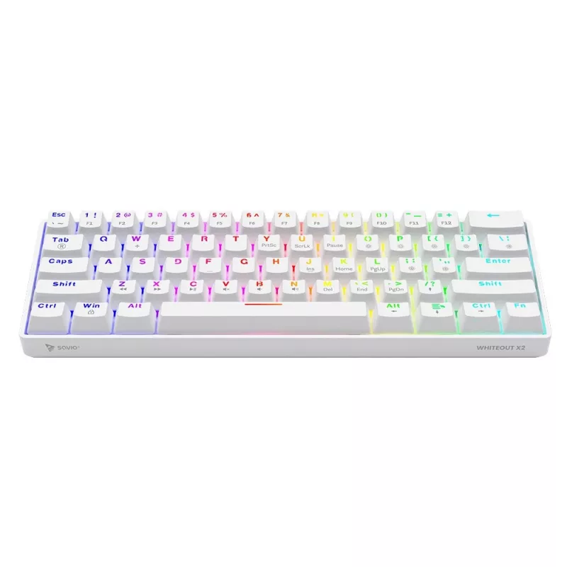 Tastiera meccanica Whiteout X2, Blue Outemu, Hot Swap Savio Savgk-white