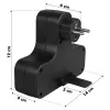 Maclean Presa elettrica, quadrupla con interruttore, piede stabilizzante, tipo E, 2x2,5A, 2x16A, MCE224 E/B