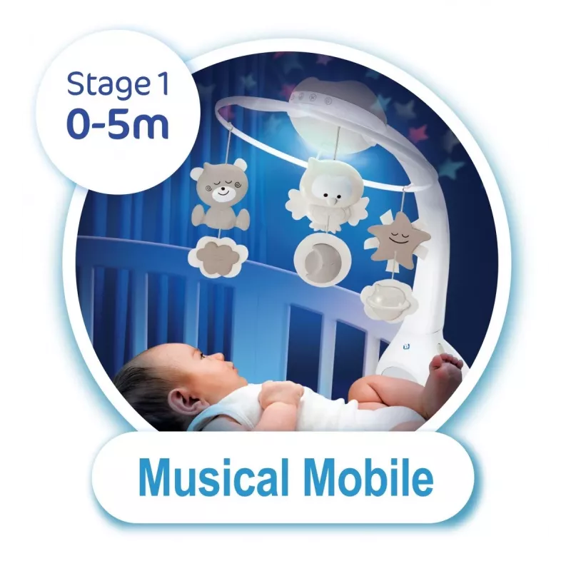 Proiettore musicale 3in1 carousel beige