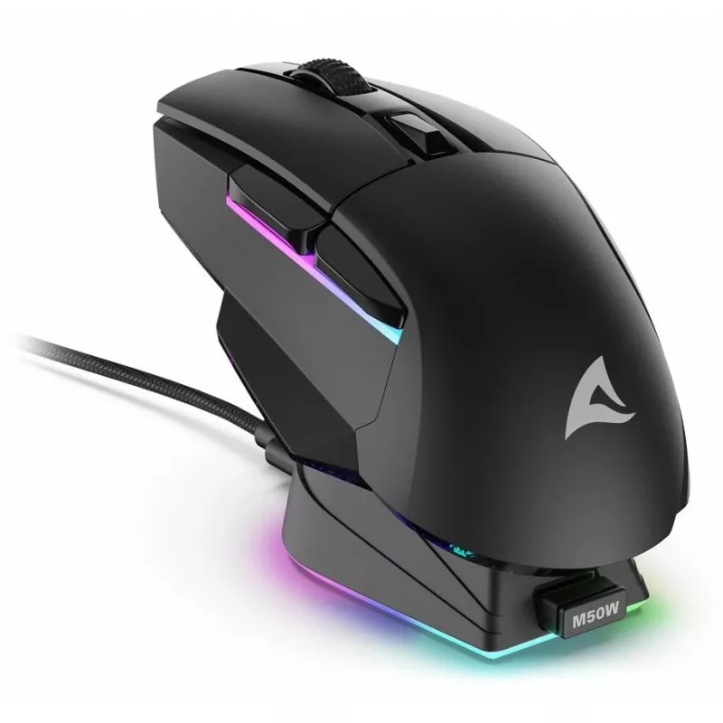 Skiller SGM50W mouse da gaming ottico RGB nero