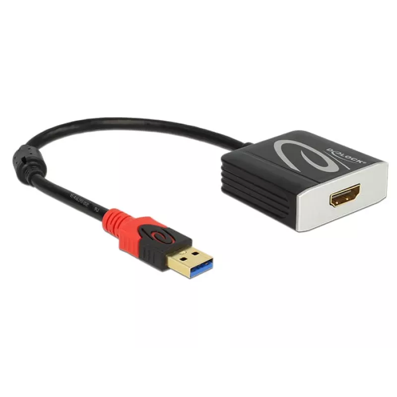 Adattatore cavo video DeLOCK 62736 USB Type-A su HDMI 0,2 m nero
