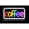 Insegna luminosa LED neon ActiveJet AJE-NEON COFFEE, multicolore, USB 5V, montaggio a parete, telaio in plastica AS