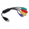 Hub USB 2.0 esterno 4 porte DeLock - Hub - 4 x USB2.0 - desktop (61724)