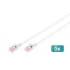 Digitus DK-1624-100S-5 Cavo patch Slim CAT 6 U/FTP, 10 m, grigio, confezione da 5
