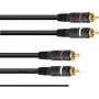 Cavo RCA Omnitronic 3020940N 2x2 con massa 1,5 m