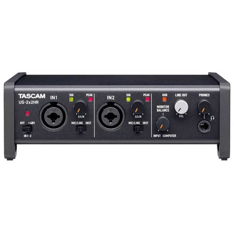 Tascam US-2x2HR interfaccia audio/MIDI USB, alta risoluzione, 2 ingressi / 2 uscite