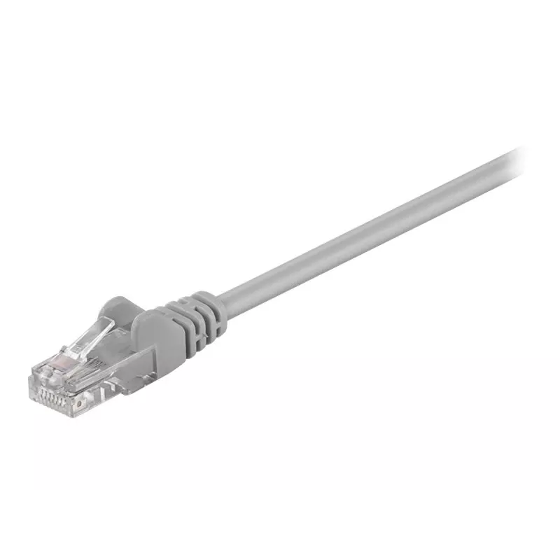 Wentronic Goobay - cavo patch - RJ-45 (M) a RJ-45 (M) - 25,0 m - UTP - CAT 5e - sagomato - grigio (95635)
