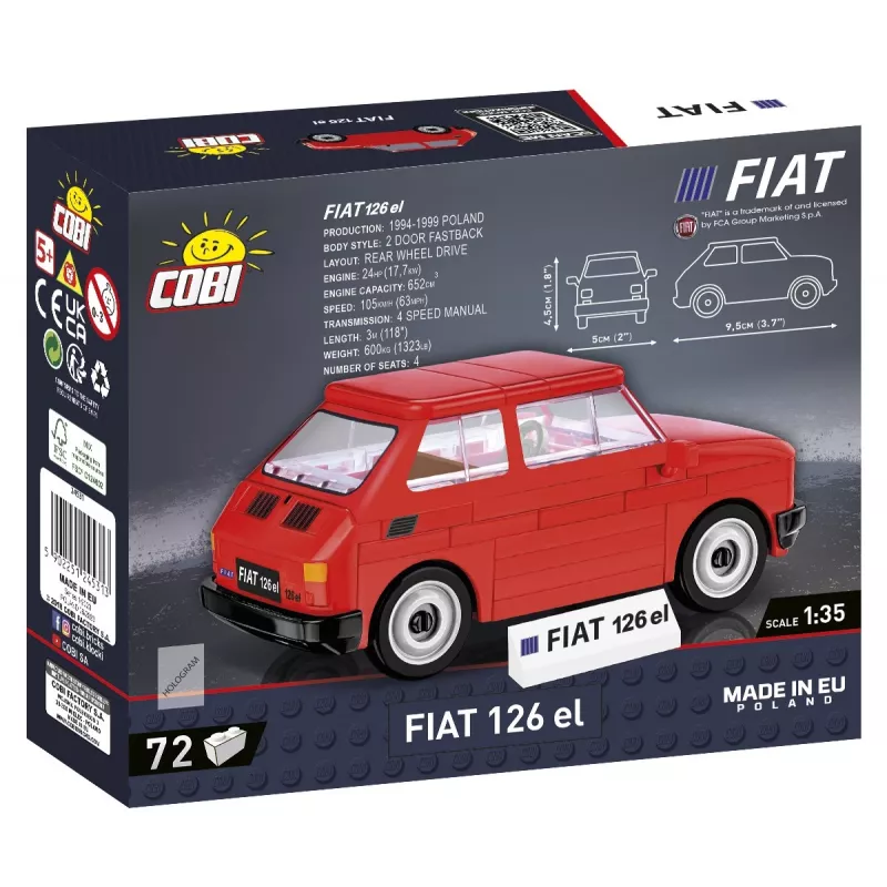 Set da costruzione Cobi Youngtimer Collection Fiat 126p el 24531 — 150 pezzi