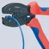 Pinza crimpatrice Knipex PreciForce modello 975236 SB — impugnature isolate in nero, blu e rosso