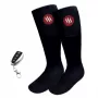 Calze sportive Glovii GQ2L unisex L con elemento riscaldante integrato, misto cotone-elastan, nero/rosso