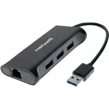 Dexlan docking hub 310723 — 3× porte SuperSpeed USB 3.0, 1× Gigabit Ethernet (10/100/1000)