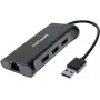 Dexlan docking hub 310723 — 3× porte SuperSpeed USB 3.0, 1× Gigabit Ethernet (10/100/1000)