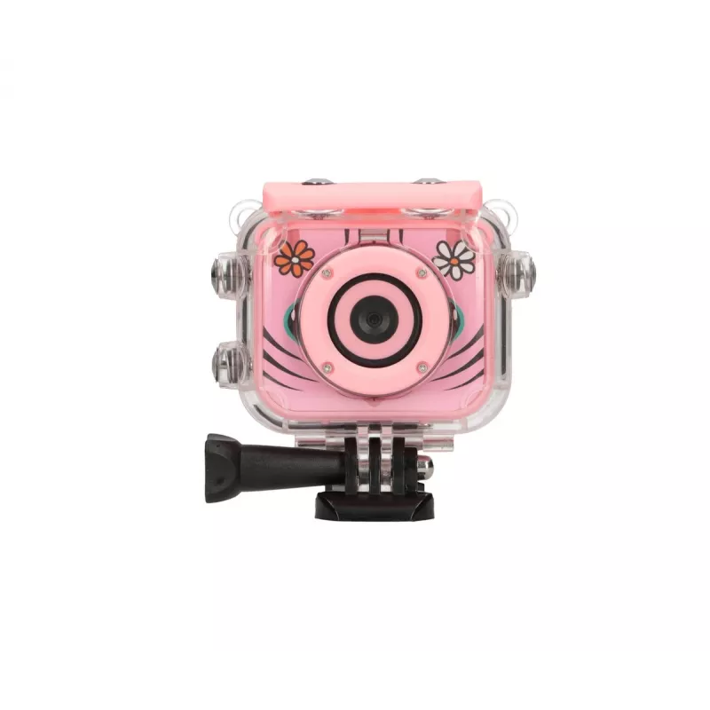 Action cam digitale per bambini Extralink H18 rosa – IP68, 1080p, schermo da 2