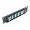Patch panel fibra ottica DeLOCK 10 pollici 12 porte LC quad acqua 1U nero