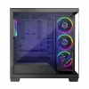 Case PC MODECOM Volcano Stellar 5F ATX Midi Tower, vetro temperato, 5 ventole preinstallate, USB‑C, supporta microATX/ATX, GPU max 420 mm, altezza dissipatore CPU 175 mm